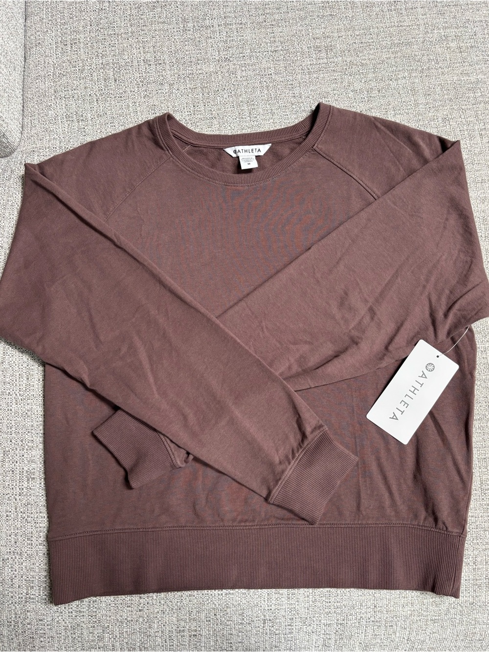 Airy Cotton Terry Crew Sweatshirt